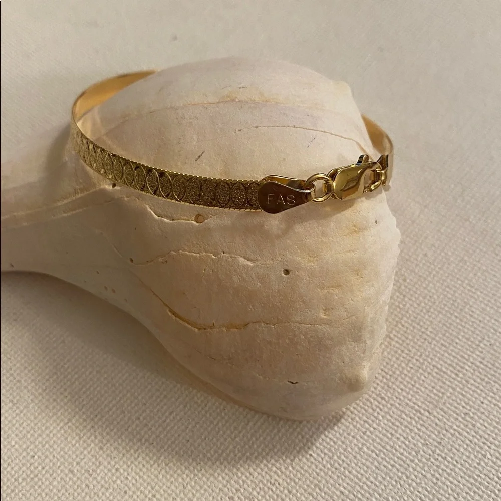 Gold overlay sterling silver bracelet 7”